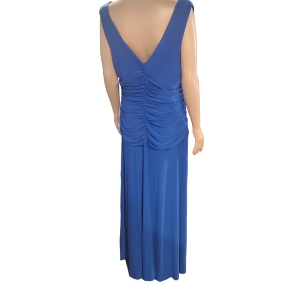 NEW Dressbarn Collection Size 14W Ruched Draped Formal Maxi Dress *TINY FLAWS* - Picture 5 of 14